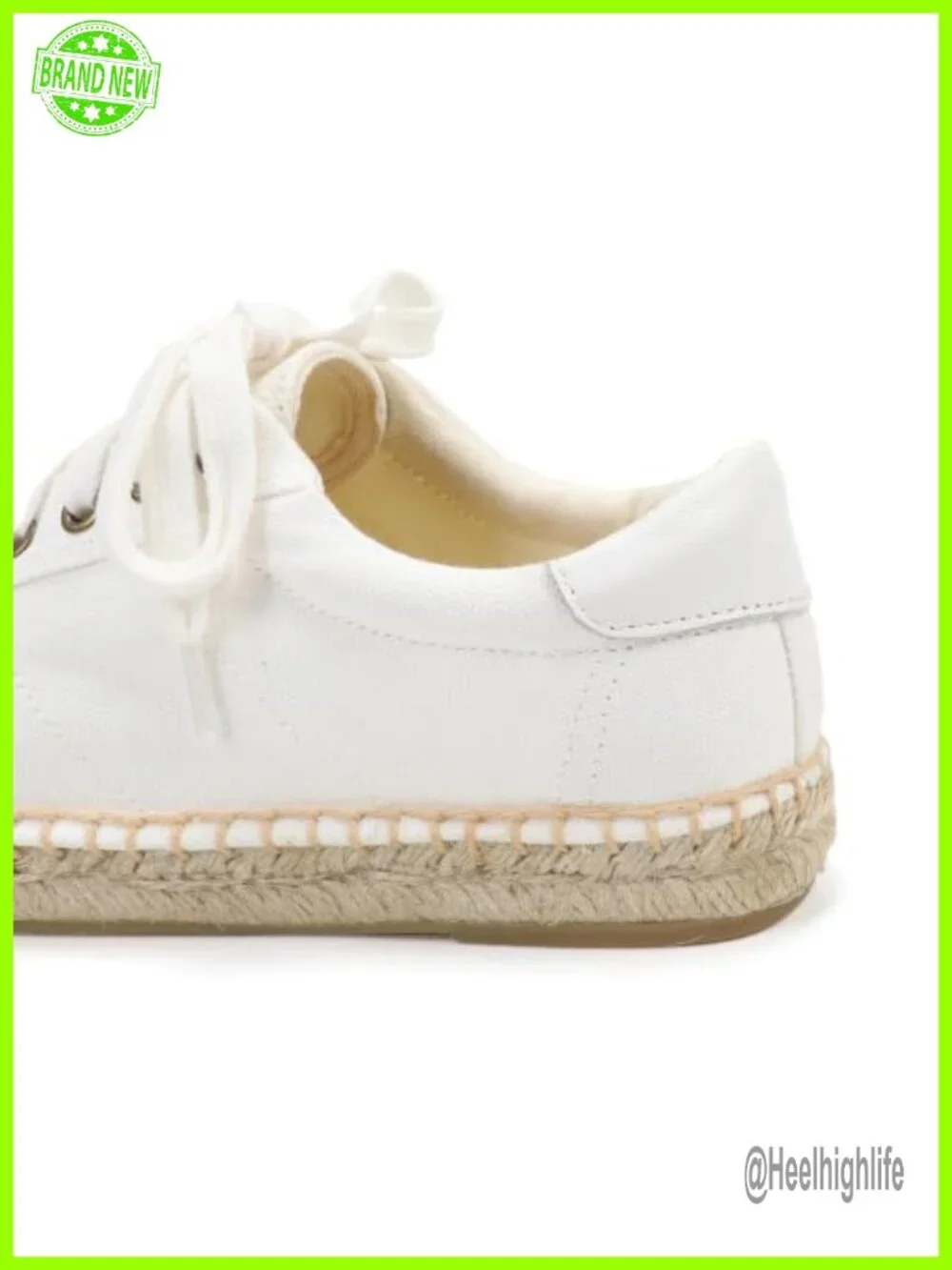 Women's Espadrilles Lace-Up Canvas Flats Jute Platform